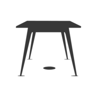 AI generated Silhouette Scandinavian table black color only png