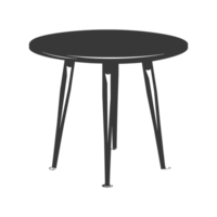 AI generated Silhouette Scandinavian table black color only png