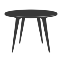 AI generated Silhouette Scandinavian table black color only png