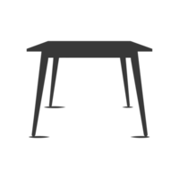 AI generated Silhouette Scandinavian table black color only png