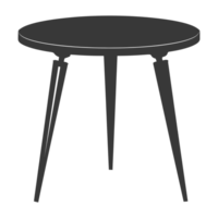 AI generated Silhouette Scandinavian table black color only png