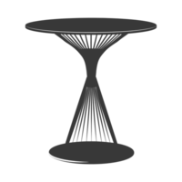 AI generated Silhouette Scandinavian table black color only png