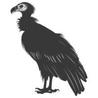 ai généré silhouette vautour oiseau animal noir Couleur seulement png