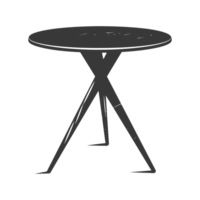 AI generated Silhouette Scandinavian table black color only png