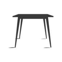 ai gegenereerd silhouet Scandinavisch tafel zwart kleur enkel en alleen png