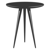 AI generated Silhouette Scandinavian table black color only png