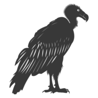 ai généré silhouette vautour oiseau animal noir Couleur seulement png