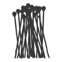 AI generated Silhouette wooden matches black color only png
