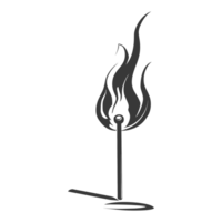 AI generated Silhouette wooden matches black color only png