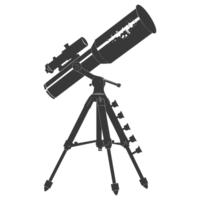 AI generated Silhouette telescope black color only png