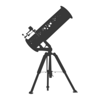 AI generated Silhouette telescope black color only png