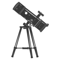 ai generato silhouette telescopio nero colore solo png