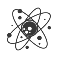 AI generated Silhouette Atom symbol black color only png