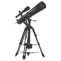 AI generated Silhouette telescope black color only png