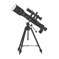 AI generated Silhouette telescope black color only png