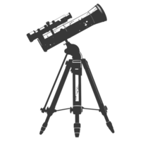 AI generated Silhouette telescope black color only png