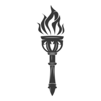 AI generated Silhouette torch black color only png