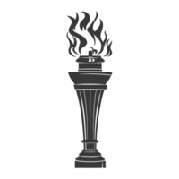 AI generated Silhouette torch black color only png