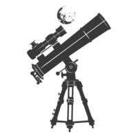 ai gegenereerd silhouet telescoop zwart kleur enkel en alleen png