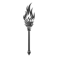 AI generated Silhouette torch black color only png