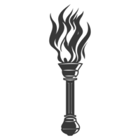 AI generated Silhouette torch black color only png