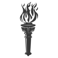 AI generated Silhouette torch black color only png