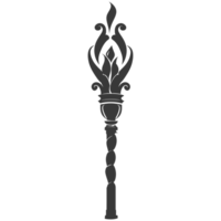 AI generated Silhouette torch black color only png