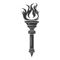 AI generated Silhouette torch black color only png