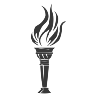 AI generated Silhouette torch black color only png