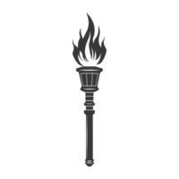 AI generated Silhouette torch black color only png