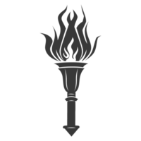 AI generated Silhouette torch black color only png