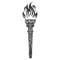 AI generated Silhouette torch black color only png