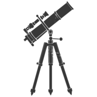 AI generated Silhouette telescope black color only png