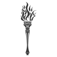 AI generated Silhouette torch black color only png