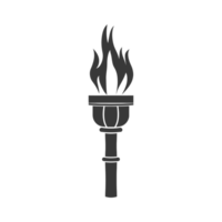 AI generated Silhouette torch black color only png