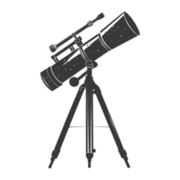 AI generated Silhouette telescope black color only png