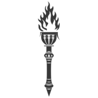 AI generated Silhouette torch black color only png