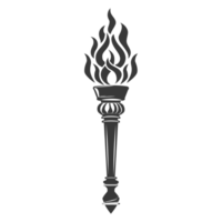 AI generated Silhouette torch black color only png