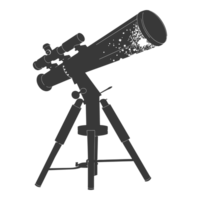 AI generated Silhouette telescope black color only png