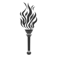 AI generated Silhouette torch black color only png