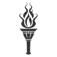 AI generated Silhouette torch black color only png