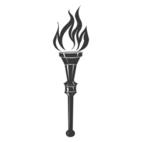 AI generated Silhouette torch black color only png