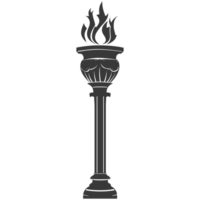 AI generated Silhouette torch black color only png