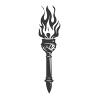 AI generated Silhouette torch black color only png