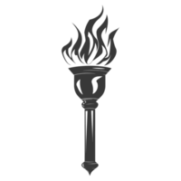 AI generated Silhouette torch black color only png