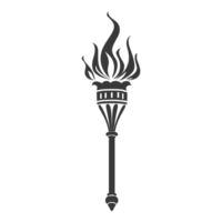 AI generated Silhouette torch black color only png