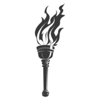 ai généré silhouette torche noir Couleur seulement png