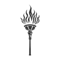 AI generated Silhouette torch black color only png