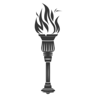 AI generated Silhouette torch black color only png