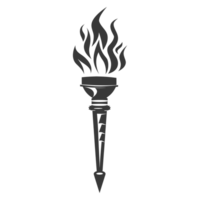 AI generated Silhouette torch black color only png